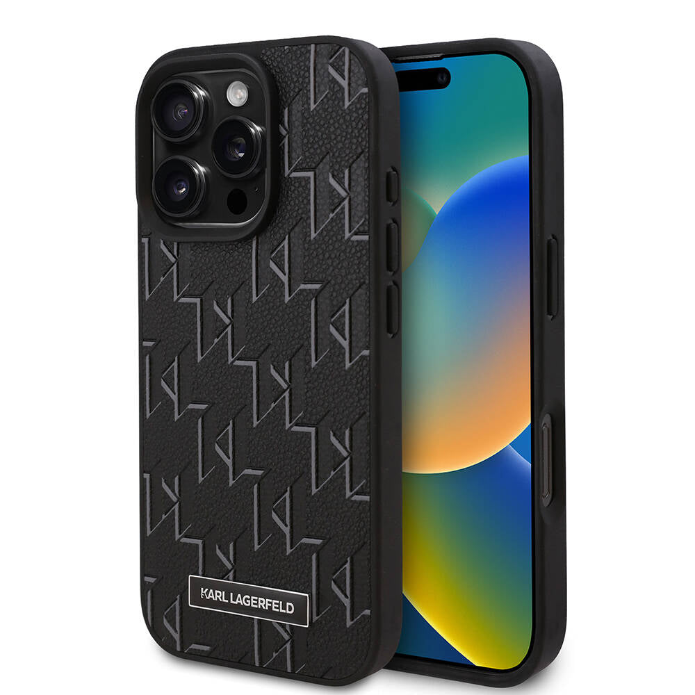 Karl Lagerfeld iPhone 16 Pro Orjinal Lisanslı Magsafe Şarj Özellikli KL Yazılı Hot Stamp Telefon Kılıfı - 1 Karl Lagerfeld iPhone 16 Pro Orjinal Lisanslı Magsafe Şarj Özellikli KL Yazılı Hot Stamp Telefon Kılıfı - 1
